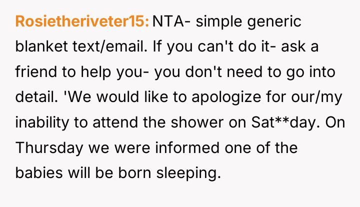 Rosietheriveter15 NTA- simple generic blanket text/email. If you can't do...
