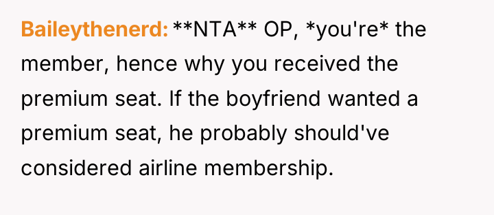 Baileythenerd **NTA** OP, *you're* the member, hence why you received...