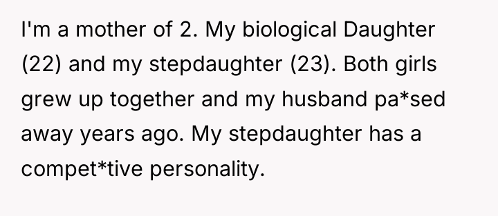 I'm a mother of 2. My biological Daughter (22) and...