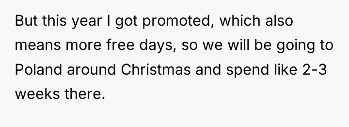 But this year I got promoted, which also means more...