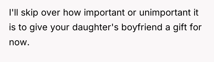 I'll skip over how important or unimportant it is to...