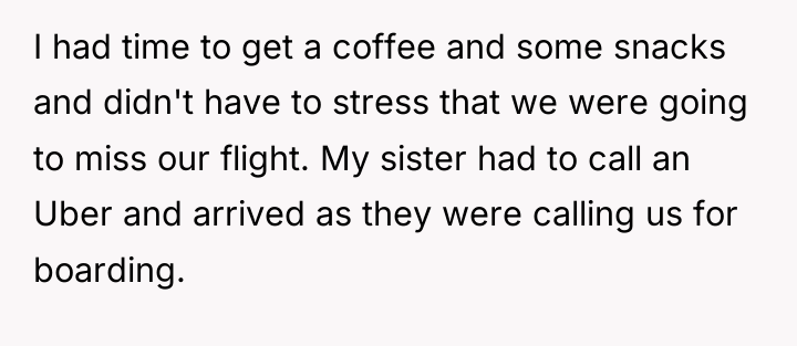 I had time to get a coffee and some snacks...