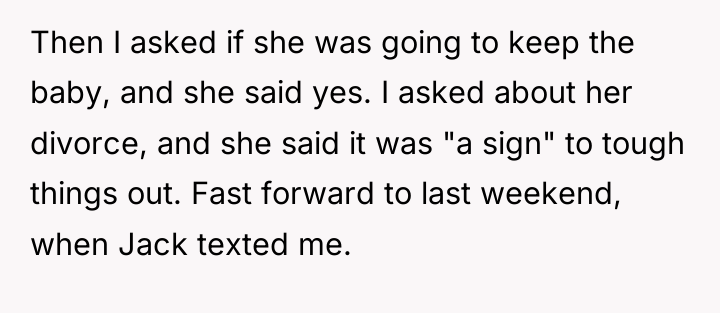 Then I asked if she was going to keep the...