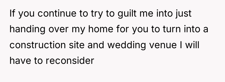 If you continue to try to guilt me into just...