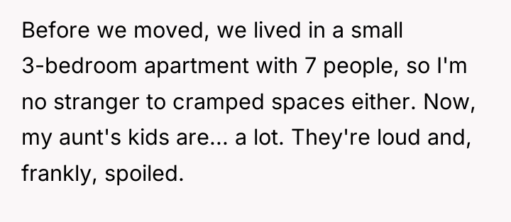 Before we moved, we lived in a small 3-bedroom apartment...