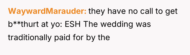 WaywardMarauder they have no call to get b**thurt at yo:...