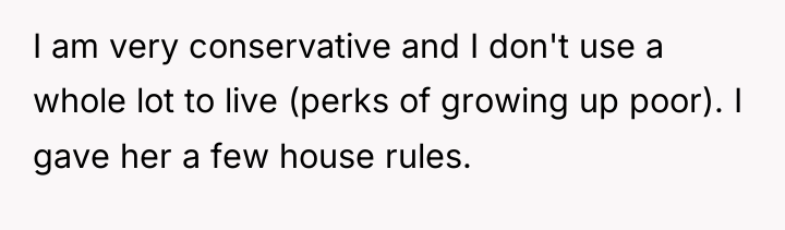 I am very conservative and I don't use a whole...