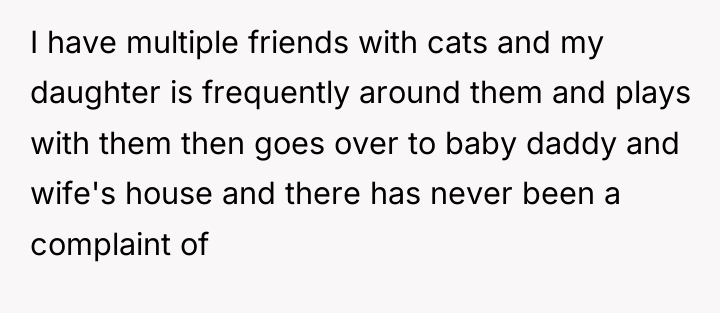 I have multiple friends with cats and my daughter is...