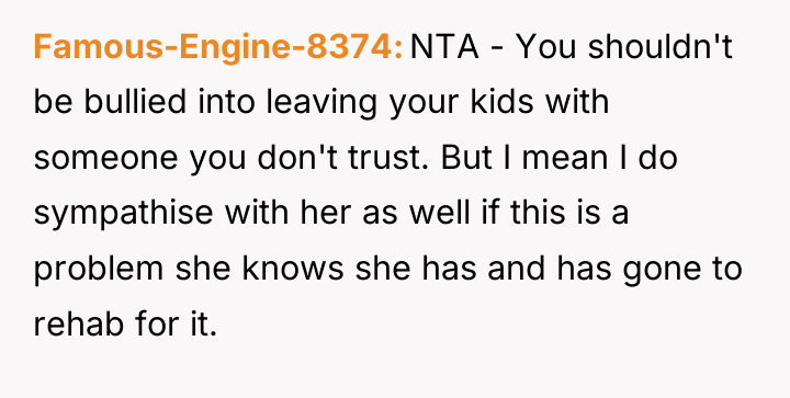 Famous-Engine-8374 NTA - You shouldn't be bullied into leaving your...