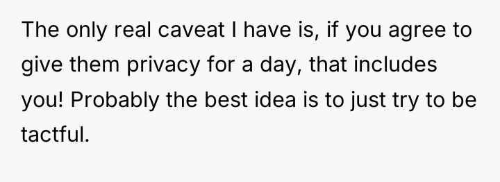 The only real caveat I have is, if you agree...