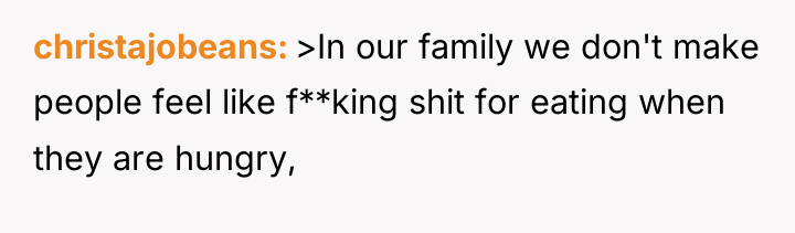 christajobeans >In our family we don't make people feel like...