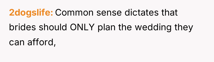 2dogslife Common sense dictates that brides should ONLY plan the...