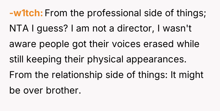 -w1tch From the professional side of things; NTA I guess?...