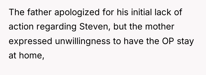 The father apologized for his initial lack of action regarding...