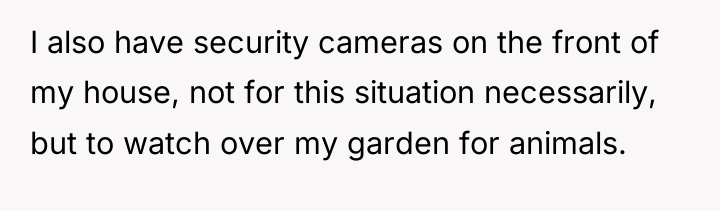 I also have security cameras on the front of my...