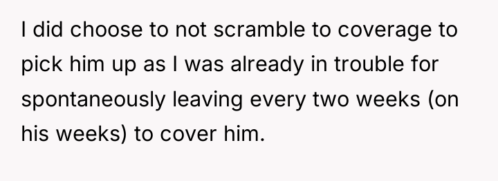 I did choose to not scramble to coverage to pick...