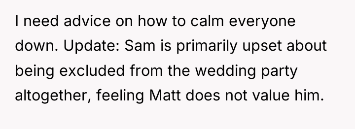 I need advice on how to calm everyone down. Update:...