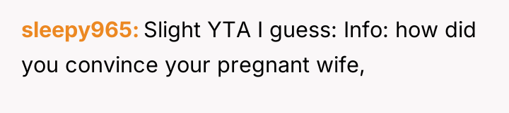 sleepy965 Slight YTA I guess: Info: how did you convince...