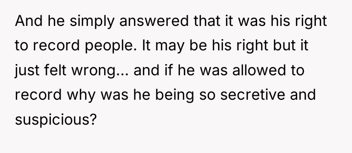 And he simply answered that it was his right to...