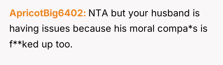 ApricotBig6402 NTA but your husband is having issues because his...