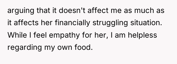 arguing that it doesn't affect me as much as it...