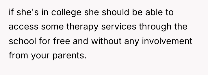 if she's in college she should be able to access...