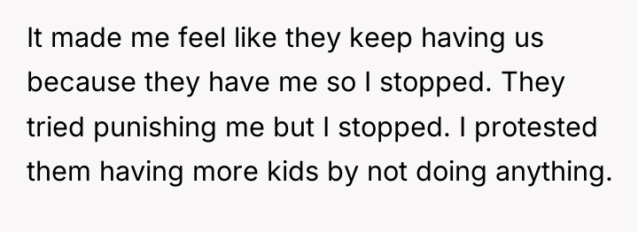 It made me feel like they keep having us because...