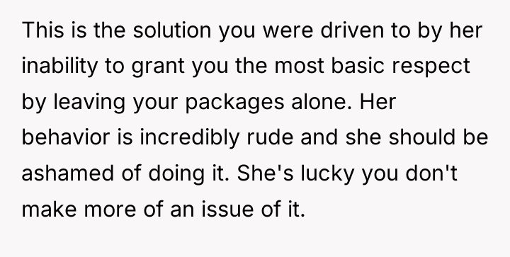 This is the solution you were driven to by her...