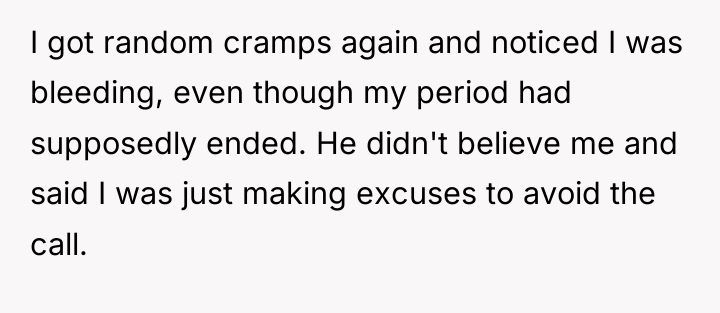 I got random cramps again and noticed I was bleeding,...