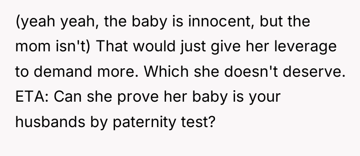 (yeah yeah, the baby is innocent, but the mom isn't)...