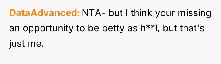 DataAdvanced NTA- but I think your missing an opportunity to...