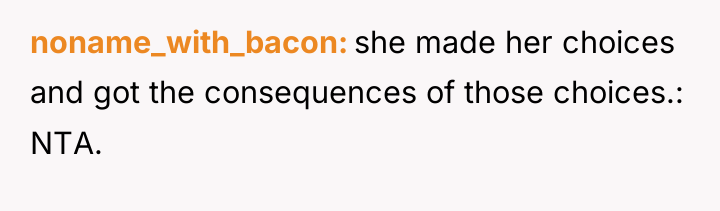 noname_with_bacon she made her choices and got the consequences of...