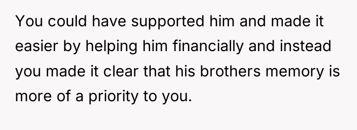 You could have supported him and made it easier by...