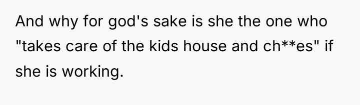 And why for god's sake is she the one who...