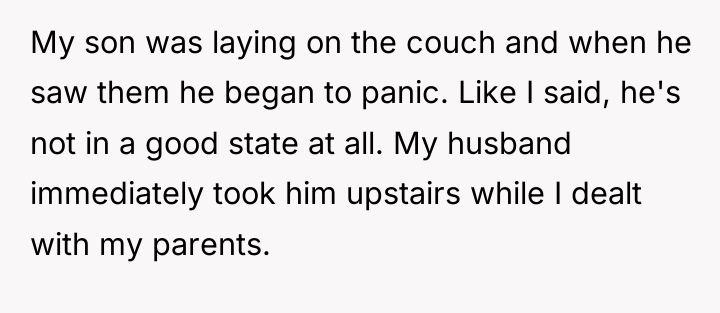 My son was laying on the couch and when he...