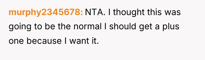 murphy2345678 NTA. I thought this was going to be the...