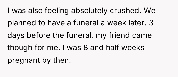 I was also feeling absolutely crushed. We planned to have...