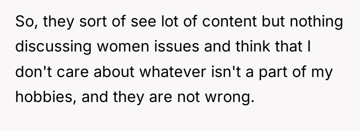So, they sort of see lot of content but nothing...
