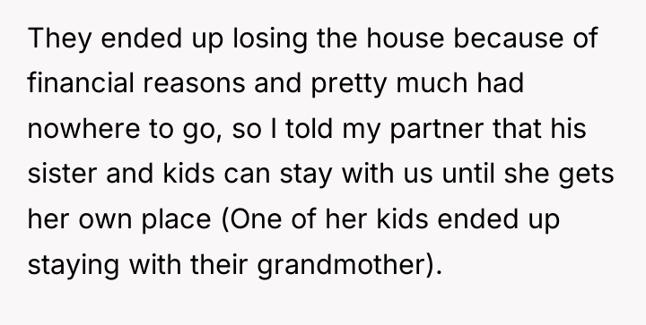 They ended up losing the house because of financial reasons...
