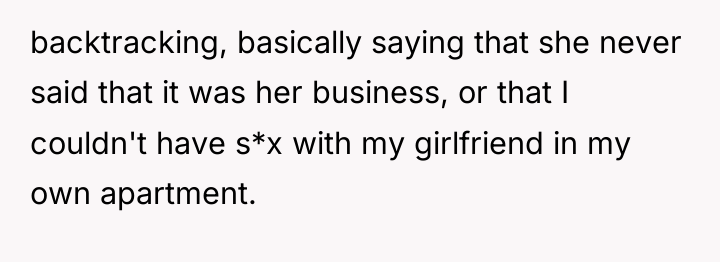 backtracking, basically saying that she never said that it was...