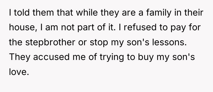 I told them that while they are a family in...