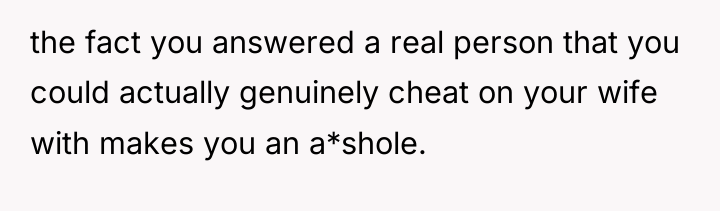the fact you answered a real person that you could...