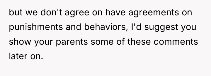 but we don't agree on have agreements on punishments and...