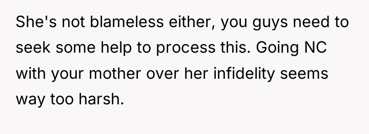 She's not blameless either, you guys need to seek some...