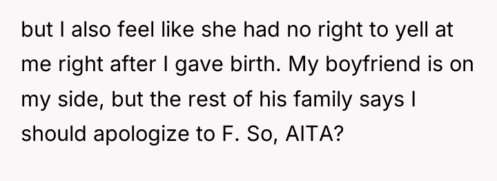 but I also feel like she had no right to...