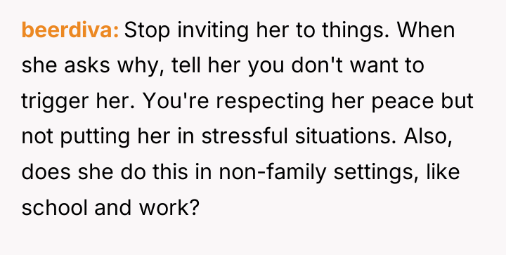 beerdiva Stop inviting her to things. When she asks why,...