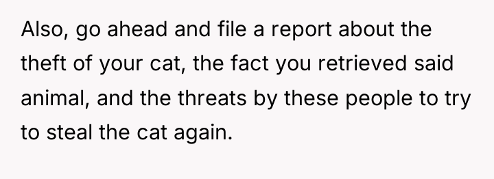 Also, go ahead and file a report about the theft...
