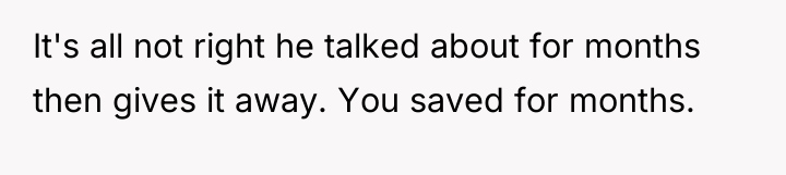 It's all not right he talked about for months then...