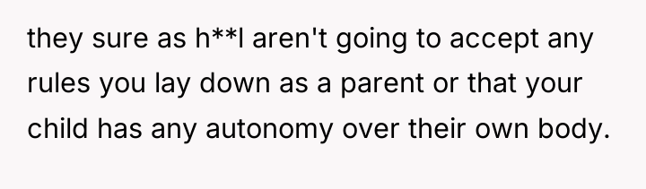 they sure as h**l aren't going to accept any rules...