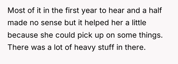 Most of it in the first year to hear and...